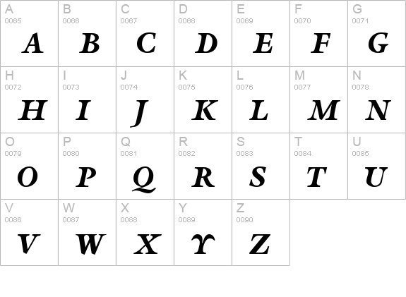 S690-Roman-Regular uppercase A-Z preview