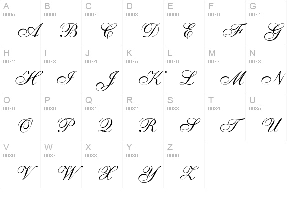 S721-Script-Two-Regular uppercase A-Z preview