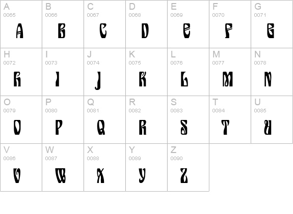 S730-Deco-Regular uppercase A-Z preview