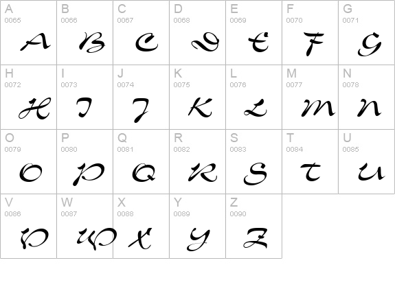 S760-Script-Regular uppercase A-Z preview
