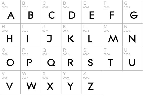 Sabor Display SSi uppercase A-Z preview