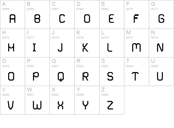 Sabril uppercase A-Z preview