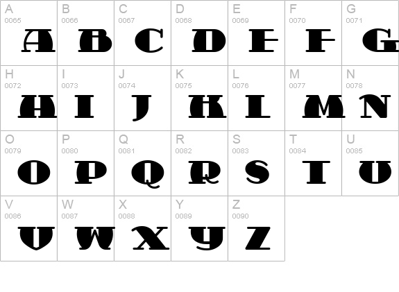 Sabrina Zaftig NF uppercase A-Z preview