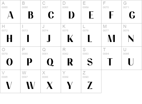 Sachalin uppercase A-Z preview