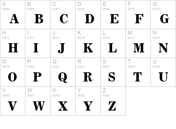 Sachem Bold uppercase A-Z preview