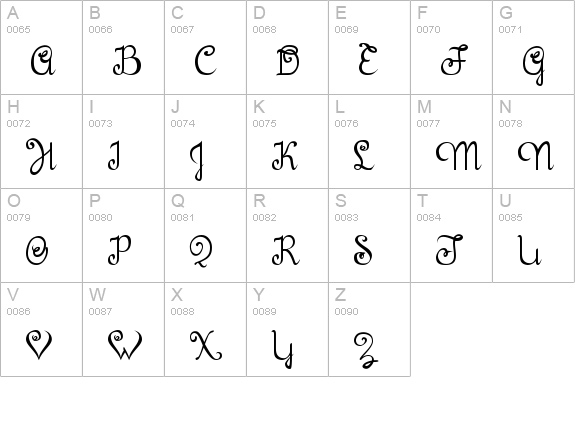 Sachiko uppercase A-Z preview