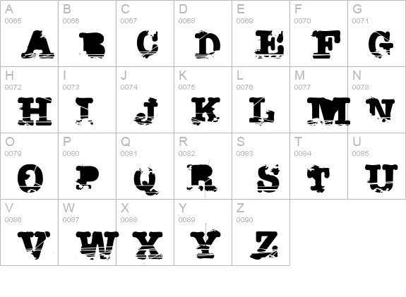 Sacrafical uppercase A-Z preview