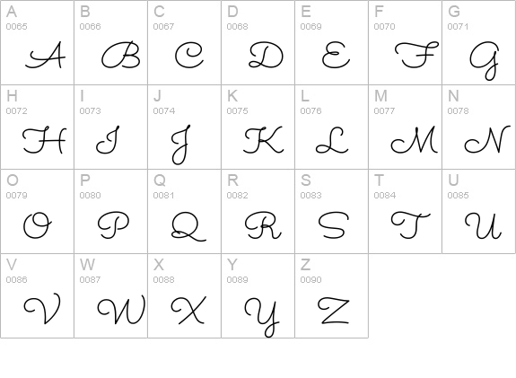 Sacramento uppercase A-Z preview