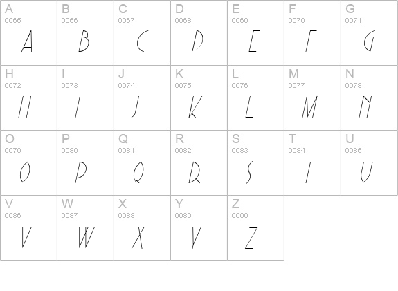 Sadelle Italic uppercase A-Z preview