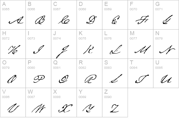 Saeculum uppercase A-Z preview