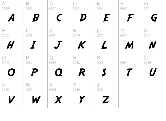 SafariRegular uppercase A-Z preview