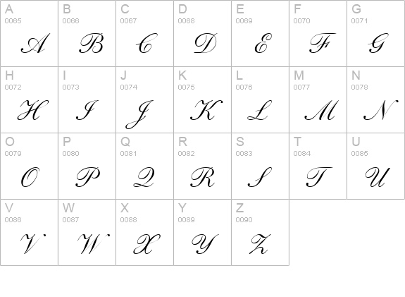 Saffron uppercase A-Z preview
