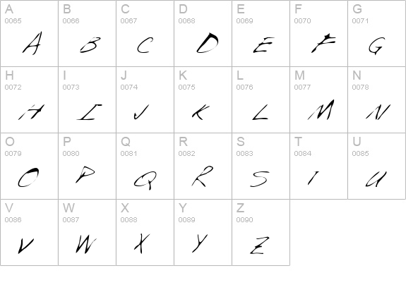 SaffronsHand uppercase A-Z preview