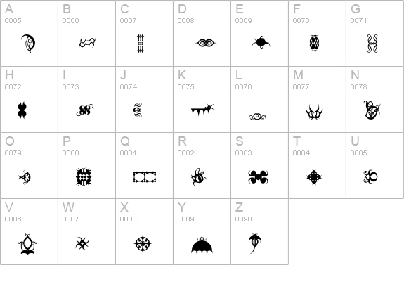 Sagember uppercase A-Z preview
