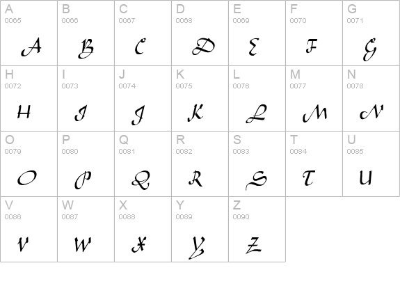 Sahara-Normal uppercase A-Z preview