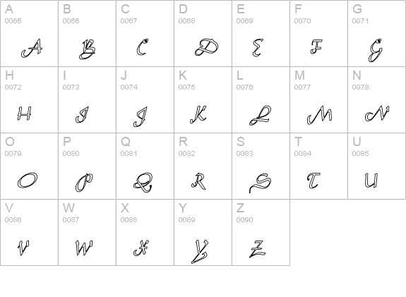 Sahara-Normal Hollow uppercase A-Z preview