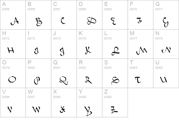 Sahara Normal leftie uppercase A-Z preview
