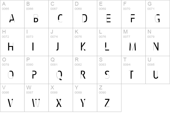 SaharaEF-Light uppercase A-Z preview