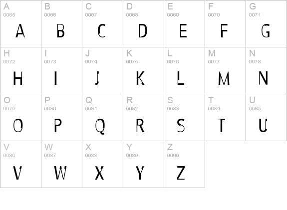 SaharaEF-Regular uppercase A-Z preview