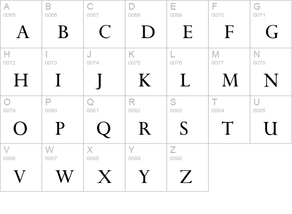 SaigonLight uppercase A-Z preview