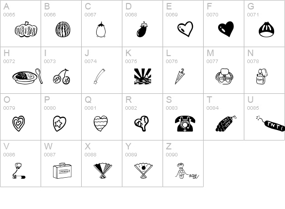 SakabeThings01 uppercase A-Z preview