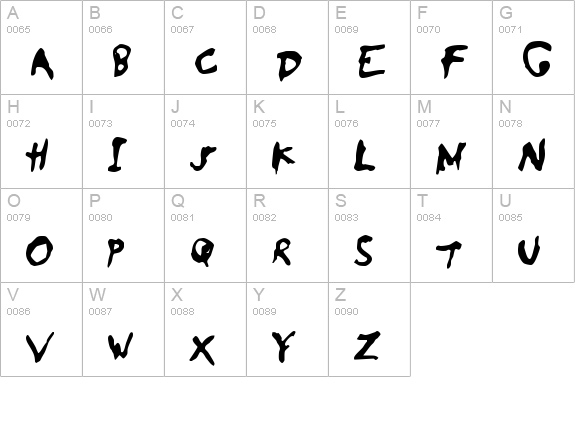 SaladeDeFruitsRaisin uppercase A-Z preview