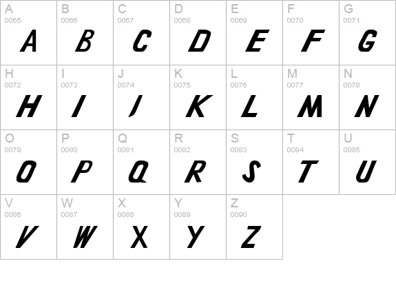 Salamander uppercase A-Z preview