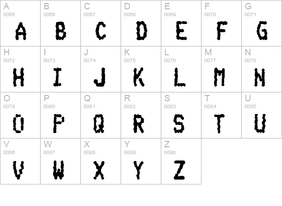 SalesLip uppercase A-Z preview