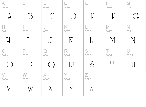 Salinas uppercase A-Z preview