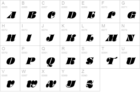 Salmon-Regular uppercase A-Z preview