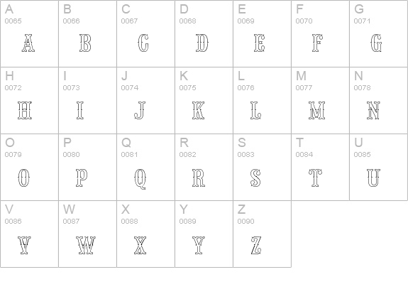 Saloon Girl Fill Lines uppercase A-Z preview