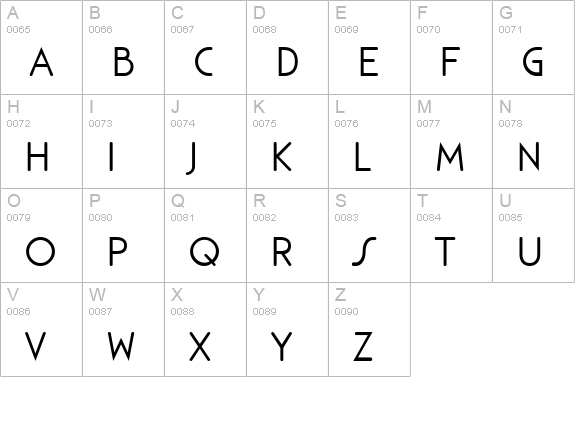Salsa Mangos BTN uppercase A-Z preview