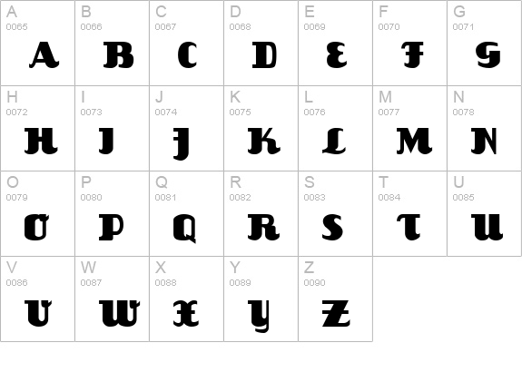 Salute uppercase A-Z preview