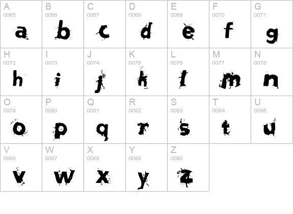 Salvation uppercase A-Z preview