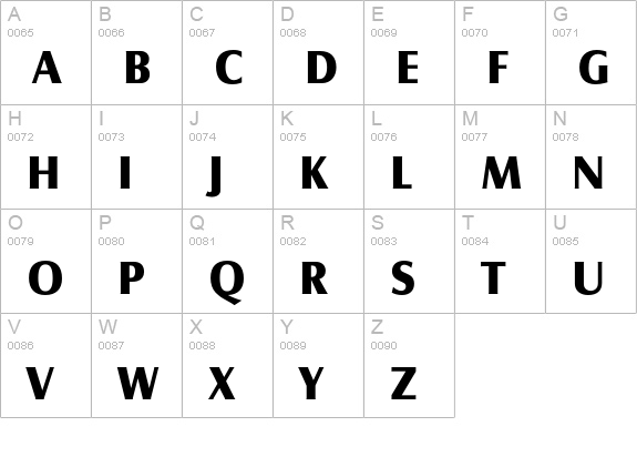 Salzburg-Bold uppercase A-Z preview