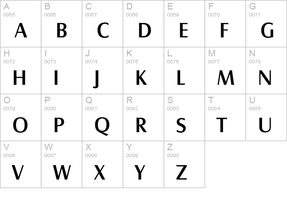 Salzburg-Medium uppercase A-Z preview
