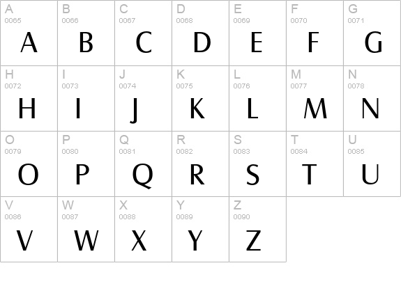 Salzburg-Regular uppercase A-Z preview