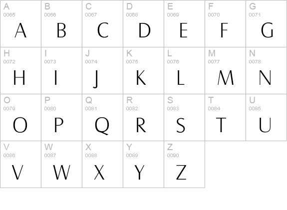 Salzburg-Xlight uppercase A-Z preview