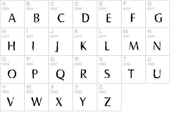 SalzburgRandom-Regular uppercase A-Z preview
