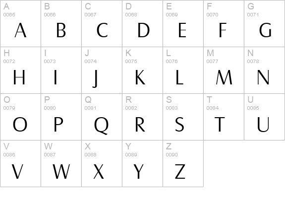 SalzburgSerial-Light-Regular uppercase A-Z preview