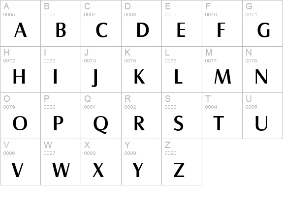 SalzburgSerial-Medium-Regular uppercase A-Z preview
