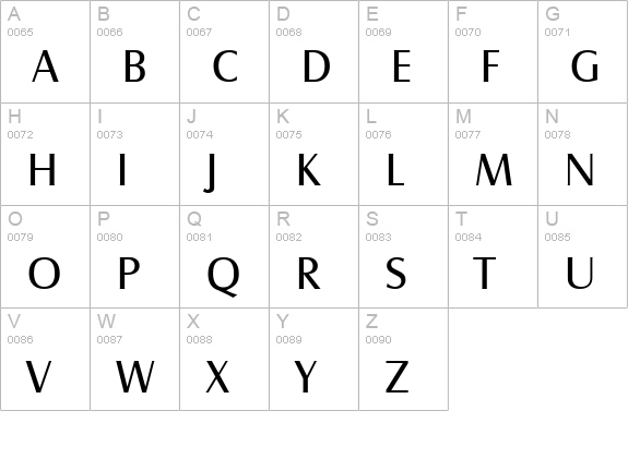 SalzburgSerial-Regular uppercase A-Z preview