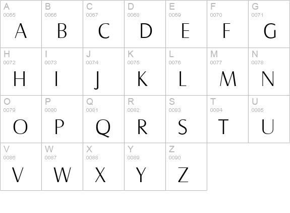 SalzburgSerial-Xlight-Regular uppercase A-Z preview
