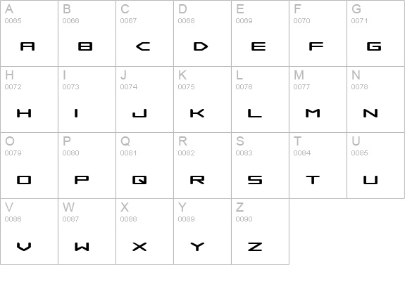 Samba is Dead uppercase A-Z preview