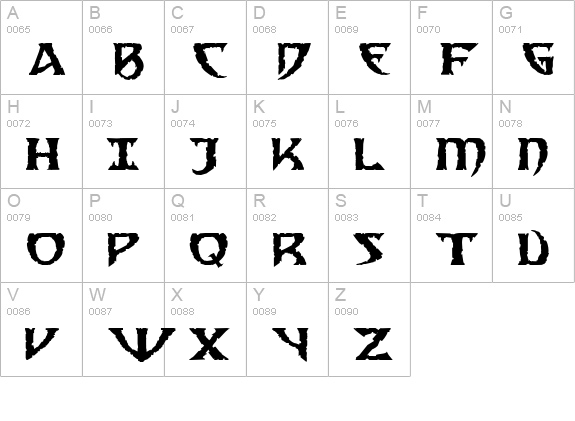 Samedi Demo uppercase A-Z preview