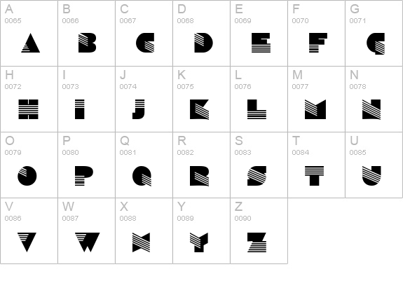 SaminoaDisplay uppercase A-Z preview