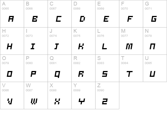 Samson Oblique uppercase A-Z preview