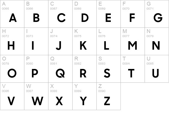 Samsung Sharp Sans uppercase A-Z preview