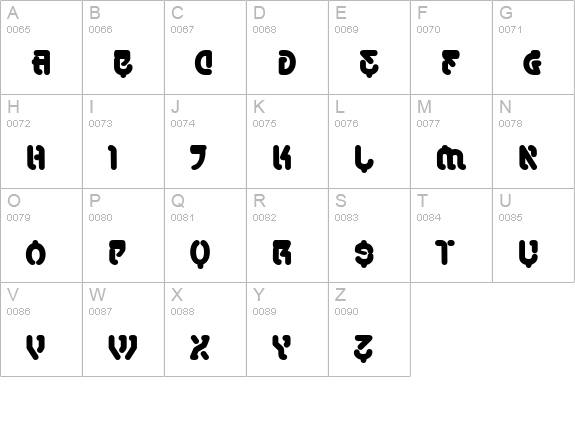 SamuraiCabCo BB uppercase A-Z preview
