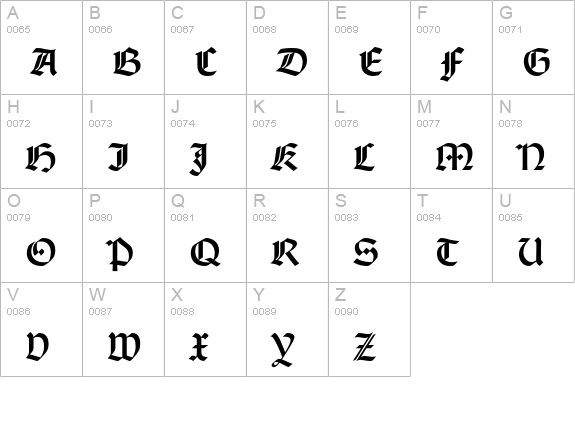 San Marco uppercase A-Z preview